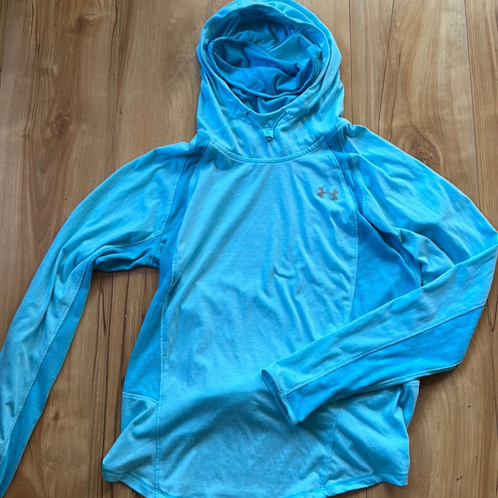 Under Armour Hooded Blue Top